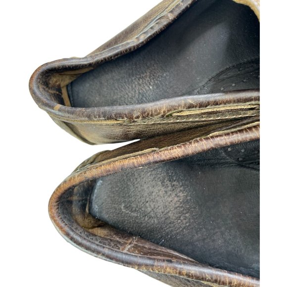Bed|Stu Men's Dockweiler Brown Leather Casual Loafers Size 12M - Picture 5 of 7